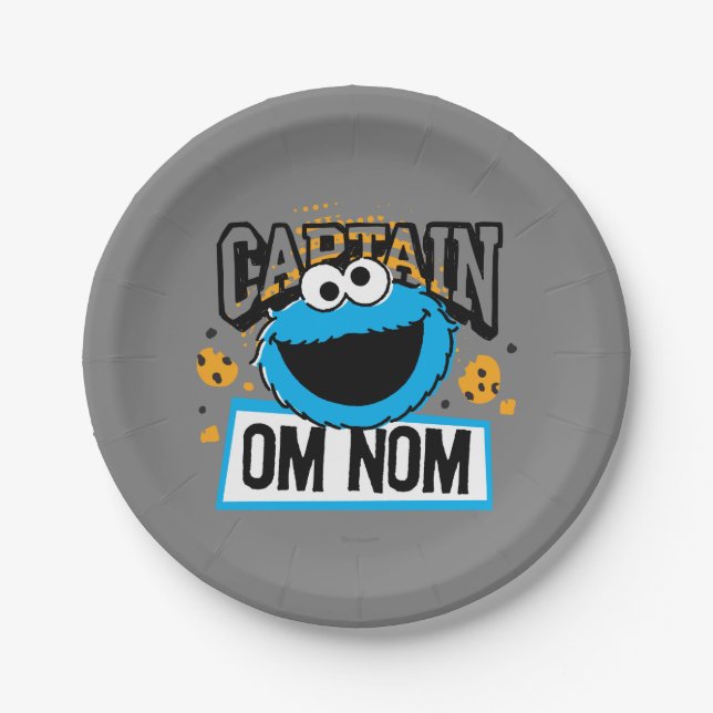 Captain Cookie Monster Paper Plate (Front)