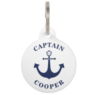 Captain Cooper nautical Pet Tag