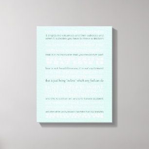"Captain Corelli's Mandolin" Quote Canvas Print