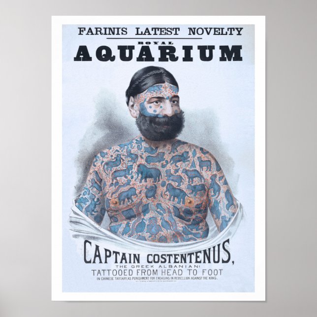 Captain Costentenus, tattoed from head to foot Poster (Front)