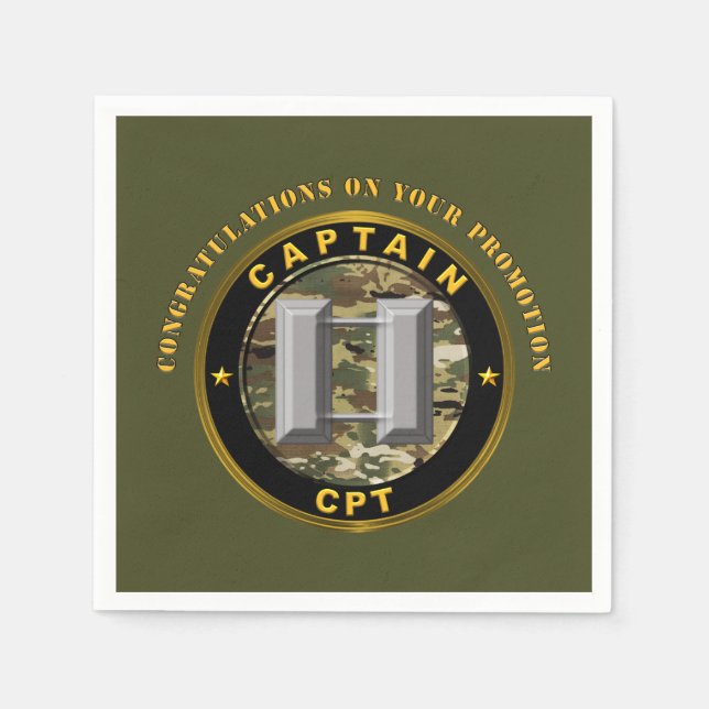 Captain CPT Promotion   Napkin (Front)