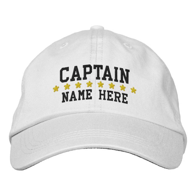 Captain - customisable embroidered hat (Front)