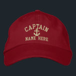 Captain - customisable embroidered hat<br><div class="desc">Embroidered Captain customisable cap .. ideal for sailors .. personalise this captain and anchor cap with your own custom text for FREE .. from Ricaso</div>