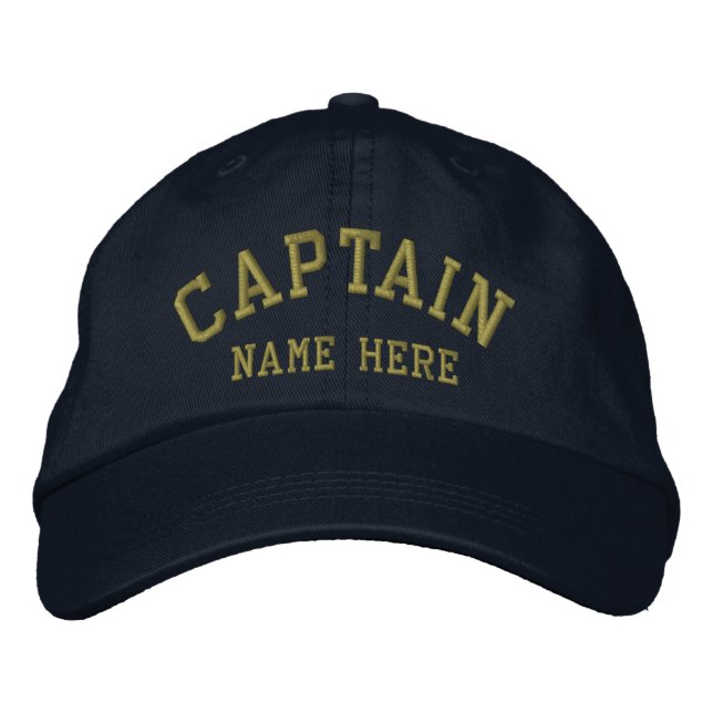 Captain - customisable embroidered hat (Front)