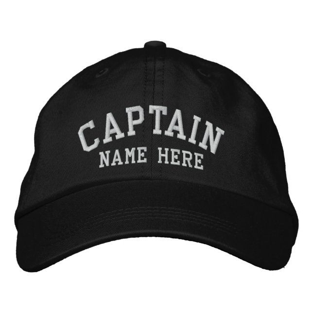 Captain - customisable embroidered hat (Front)