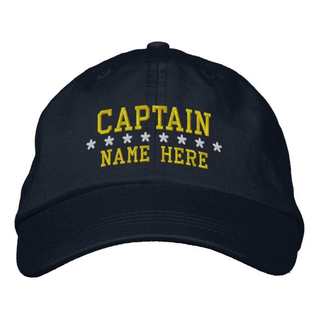 Captain - customisable embroidered hat (Front)