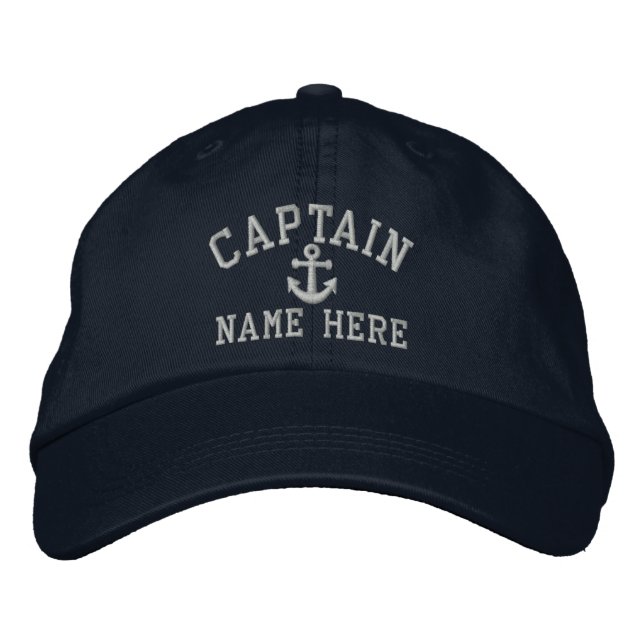 Captain - customisable embroidered hat (Front)