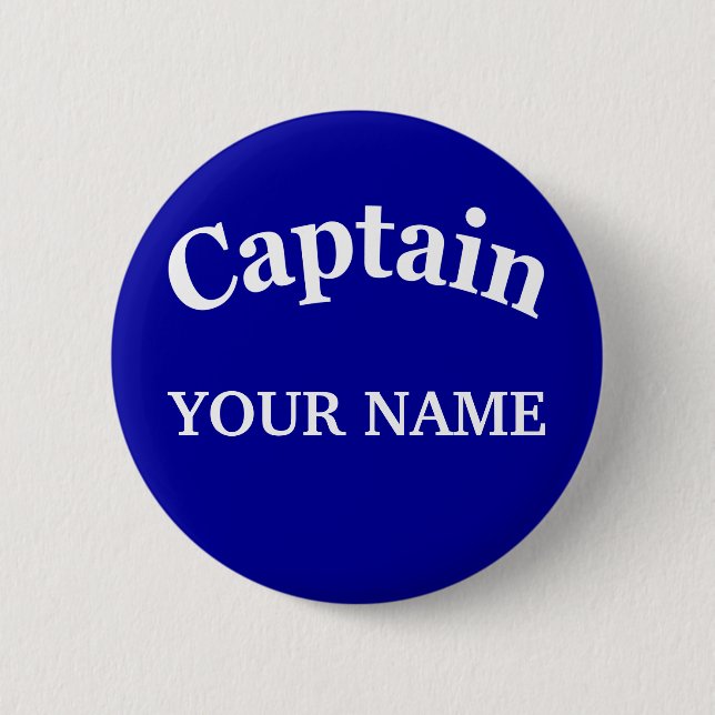 CAPTAIN - CUSTOMIZABLE 6 CM ROUND BADGE (Front)