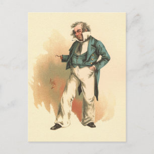 Captain Cuttle from Dombey and Son Postcard