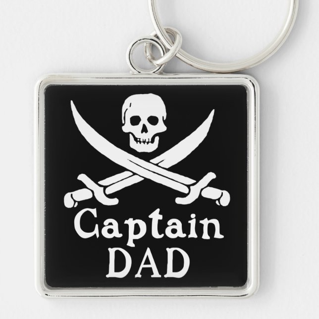 Captain Dad -  Classic Key Ring (Front)