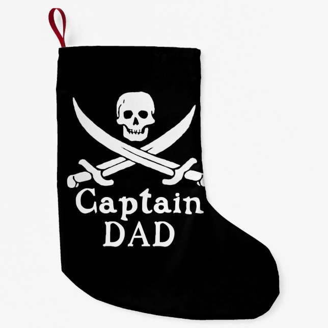 Captain Dad - Classic Small Christmas Stocking (Front)
