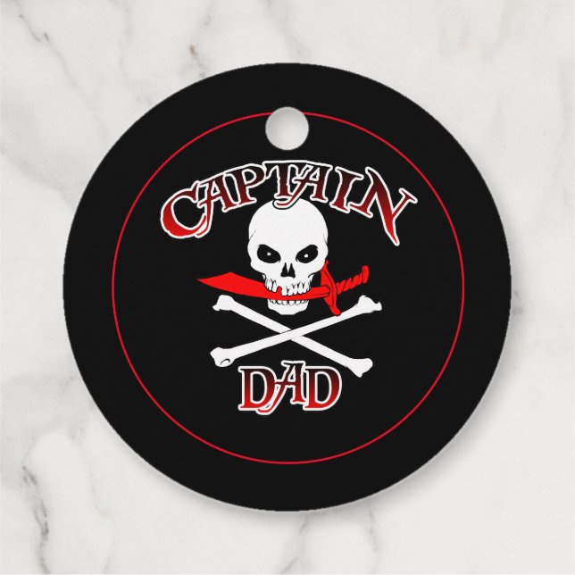 Captain Dad  Favour Tags (Back)