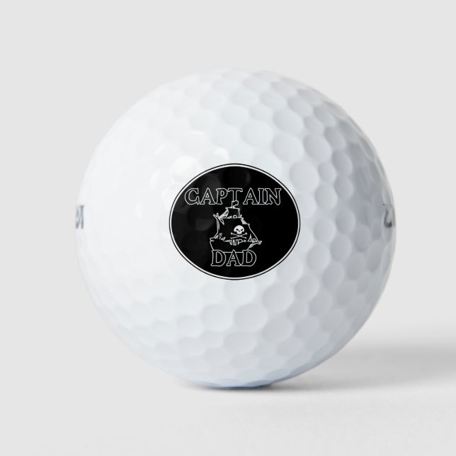 Captain Dad -  Ghostly Galleon Golf Balls (Front)