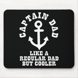 Captain Dad Like A Regular Dad But Cooler Boat Boa Mouse Mat
