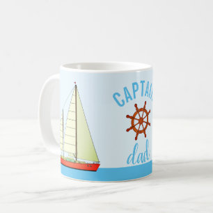 Captain Dad Sailboats Coffee Mug