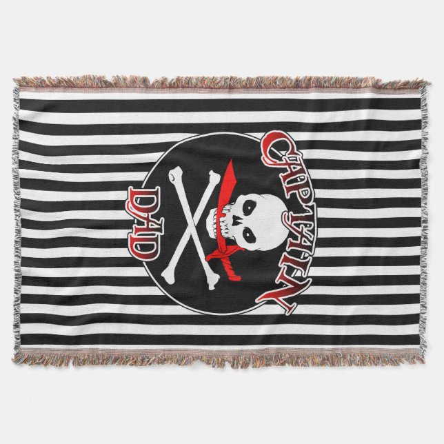 Captain Dad Throw Blanket (Front)