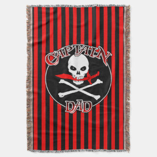 Captain Dad Throw Blanket