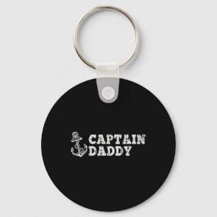 Captain Daddy Sailing Boating Vintage Boat Anchor Key Ring
