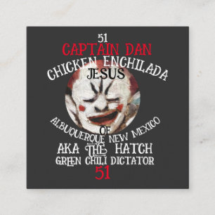CAPTAIN DAN CHICKEN ENCHILADA JESUS ALBUQUERQUE NM ENCLOSURE CARD