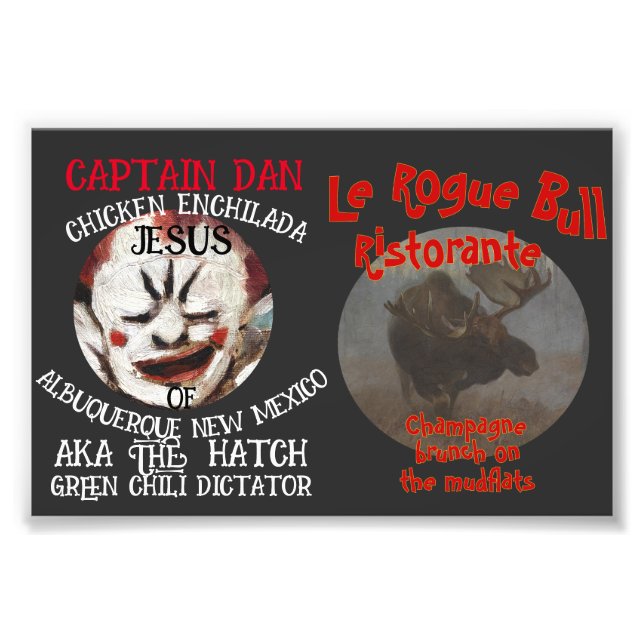 CAPTAIN DAN CHICKEN ENCHILADA JESUS ALBUQUERQUE NM PHOTO PRINT (Front)
