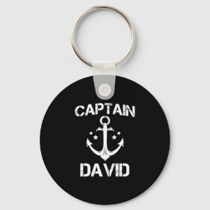 Captain david funny birthday name boat gift key ring