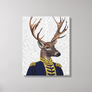 Captain Deer Canvas Print