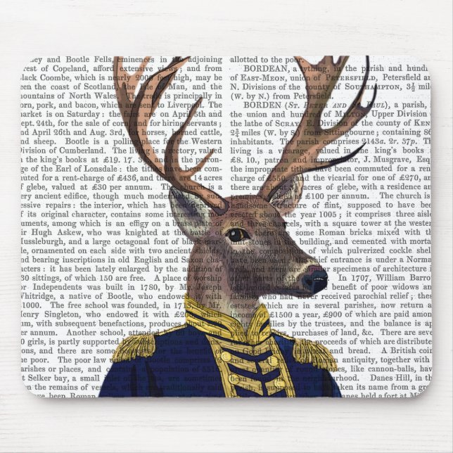 Captain Deer Mouse Mat (Front)