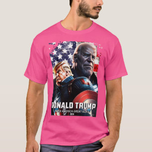 Captain Donald Trump Vs Thanos Biden 5 Make Americ T-Shirt