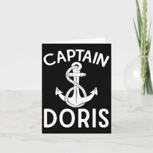 Captain Doris Anchor Boat Boating Yacht Ship Card