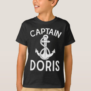 Captain Doris Anchor Boat Boating Yacht Ship  T-Shirt