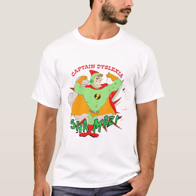 Captain Dyslexia T-shirt (Front)