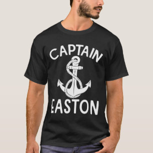 Captain Easton Anchor Yacht Boat Boating Ship T-Shirt