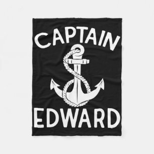 Captain Edward Anchor Boating Ship Yacht Boat Fleece Blanket