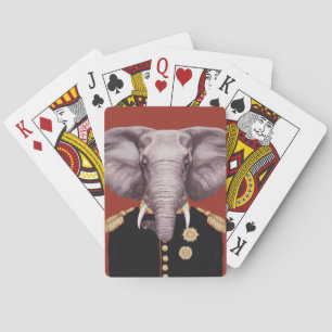 Captain Elephant Playing Cards