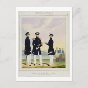 Captain, Flag Officer and Commander (Undress) plat Postcard