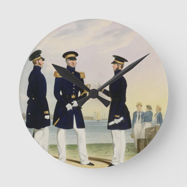 Captain, Flag Officer and Commander (Undress) plat Round Clock (Front)