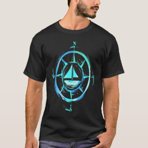 Captain for Sailing Sailing Boat Sailing Compass T-Shirt