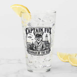 Captain Fox Guardian of Seas Nautical Design Glass