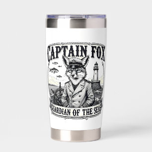 Captain Fox Guardian of Seas Nautical Design Insulated Tumbler