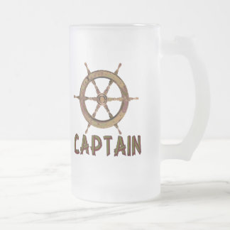 Captain Frosted Glass Beer Mug