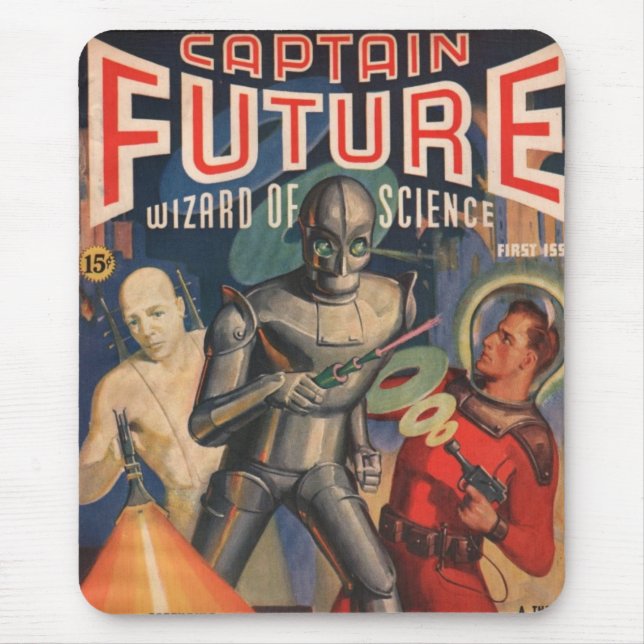 Captain Future, Wizard of Science Pulp first Issue Mouse Mat (Front)