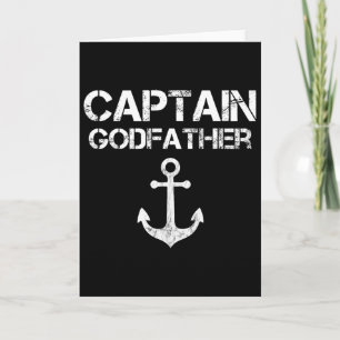 Captain Godfather Pontoon Lake Sailor Fishing Boat Card
