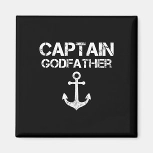 Captain Godfather Pontoon Lake Sailor Fishing Boat Magnet