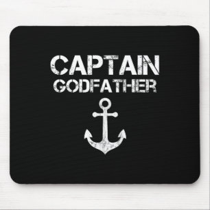 Captain Godfather Pontoon Lake Sailor Fishing Boat Mouse Mat