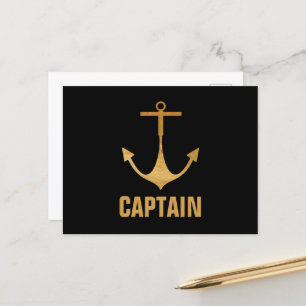 Captain, Gold Anchor Postcard