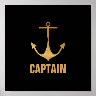 Captain, Gold Anchor Poster