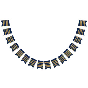 Captain gold stripes bunting 
