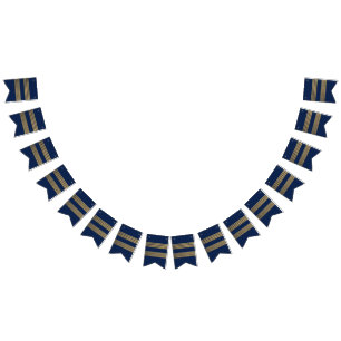 Captain gold stripes bunting 