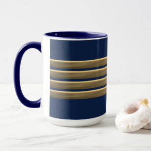 Captain gold stripes mug