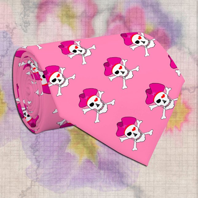 Captain Grace, Pirate fashion, Pink Pirates flag Tie (Creator Uploaded)